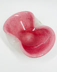 1950s MURANO PINK SPECKLED CASED WHITE OPALINE BOWL/ASHTRAY