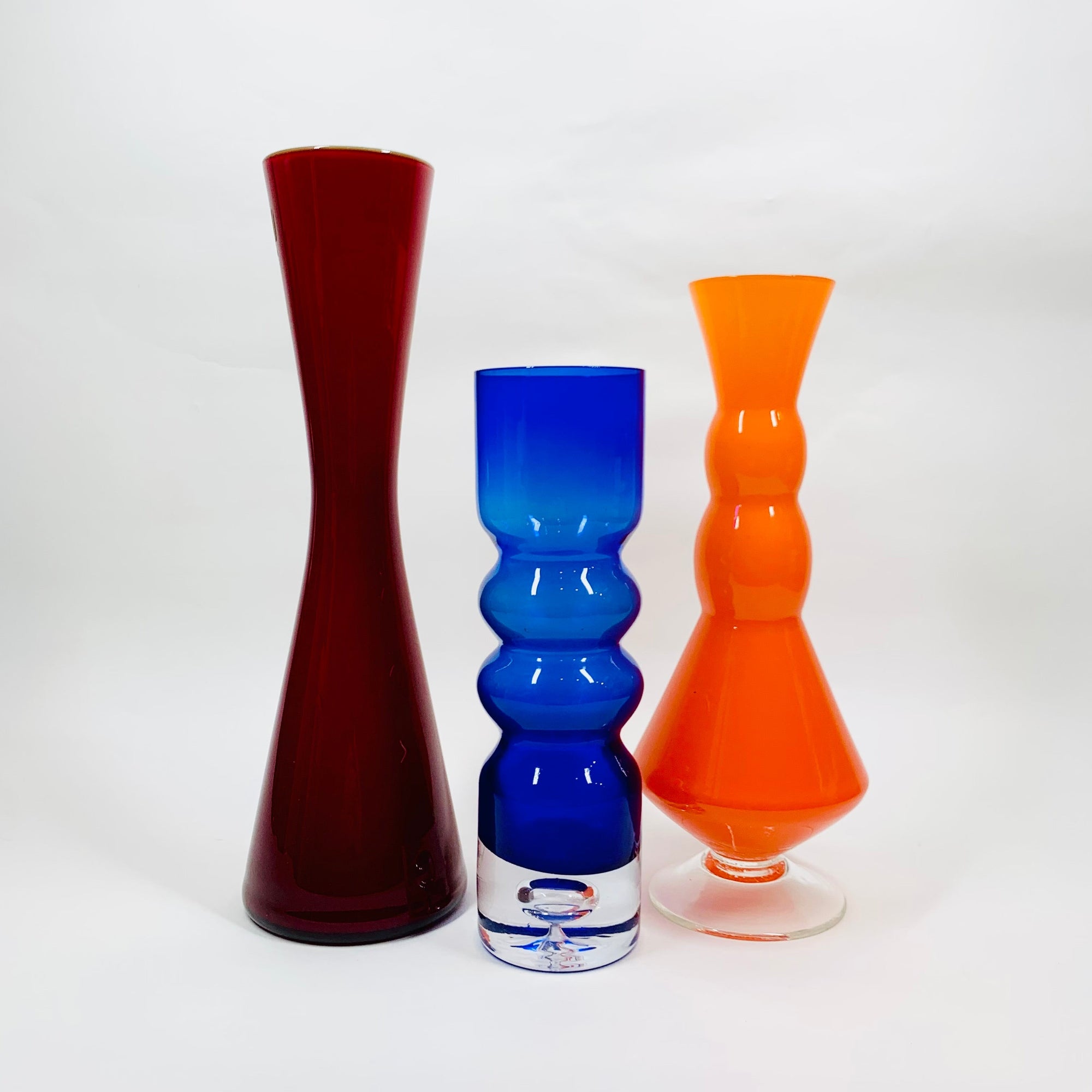 1960s SWEDISH ASEDA SOMMERSO GLASS VASE BY BO BORGSTROM