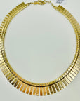 1950s CORO ROSE TEXTURED ETCHED X CLEOPATRA NECKLACE