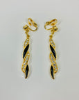 80s TRIFARI BLACK ENAMEL NECKLACE SUITE