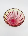1960s ITALIAN MURANO PINK GOLD SOMMERSO RIBBED GLASS BOWL