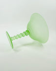 ANTIQUE ART DECO WALTHER & SOHNE SATIN URANIUM GLASS COMPORT