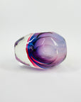 1950s PINK PURPLE SOMMERSO MURANO SOMMERSO FACETED GLASS POSY VASE