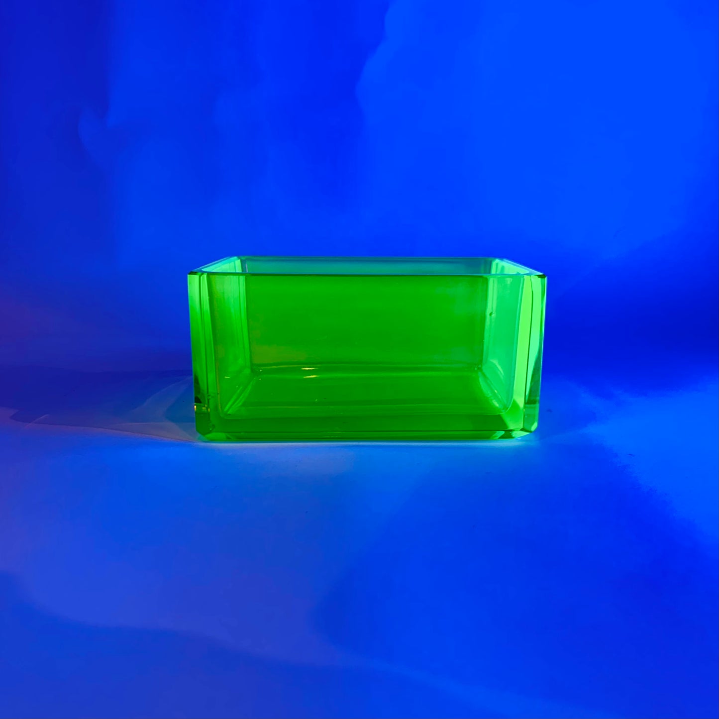 ART DECO URANIUM GLASS BOX