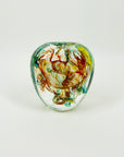 1960s MURANO HARLEQUIN SOMMESO ART GLASS GLASS POSY VASE