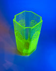 MIDCENTURY FINNISH URANIUM GLASS RONDELLA VASE BY TAMARA ALADIN FOR RIIHIMAEN LASI