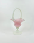 ANTIQUE PINK MURANO OPALINA BASKET