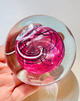 PINK SWIRLS ABSTRACT PEBBLE PAPERWEIGHT