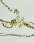 2012 CHANEL MULTISTRANDS COSTUME BEADS PEARL NECKLACE WITH ENAMEL CC LOGO