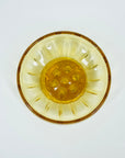 ANTIQUE ART DECO AMBER GLASS MINI FLOAT BOWL/VASE