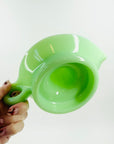 ANTIQUE AMERICAN GREEN JADEITE MILK URANIUM GLASS JUICER