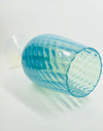 1940s EMPOLI BLUE OPALESCENT OPTICAL GLASS VASE