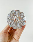 1970s ORREFORS FLOWER GLASS CANDLE HOLDER