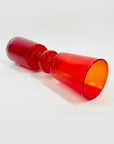 1960s FINNISH RED OMBRE GLASS HOOP VASE BY TAMARA ALADIN FOR RIIHIMAEN LASI