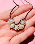 SILVER PEA POD NECKLACE