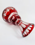 RED BOHEMIAN CRYSTAL VASE