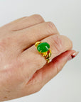 ANTIQUE CHINESE 22K GOLD JADE RING