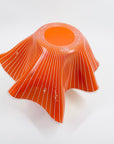 1950s WHITE STRIPES ORANGE FAZZOLETTO VASE