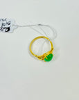ANTIQUE CHINESE 22K GOLD JADE RING