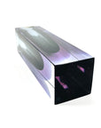 XL 1950s NEODYMIUM PURPLE GREY MURANO SOMMERSO FACETED GLASS BLOCK VASE