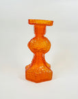 MIDCENTURY FINNISH ORANGE BARK GLASS VASE/CANDLE HOLDER BY NANNY STILL FOR RIIHIMAEN LASI