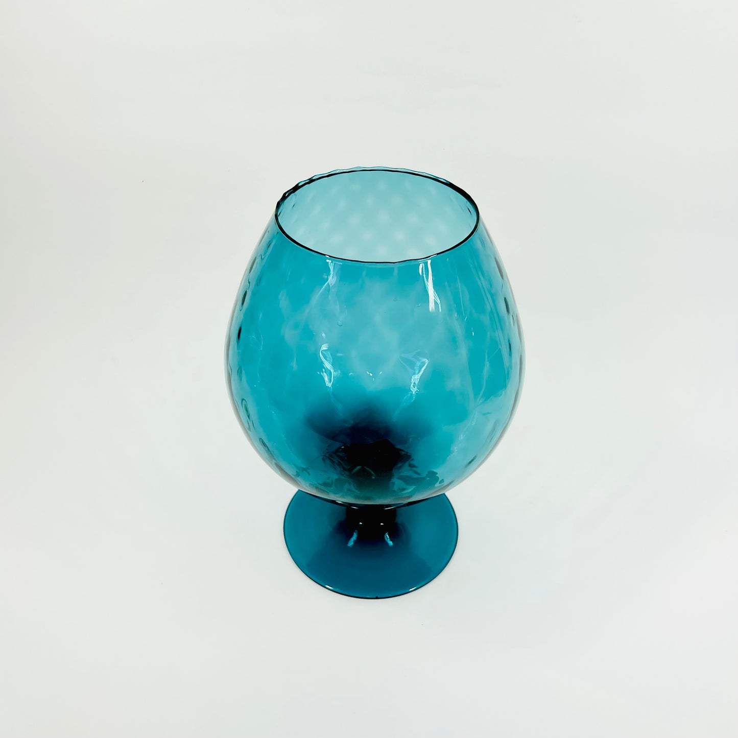 1950s TURQUOISE VASE/BRANDY BALLOON