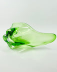 1970s JAPANESE GREEN SOMMERSO GLASS FLAME BOWL