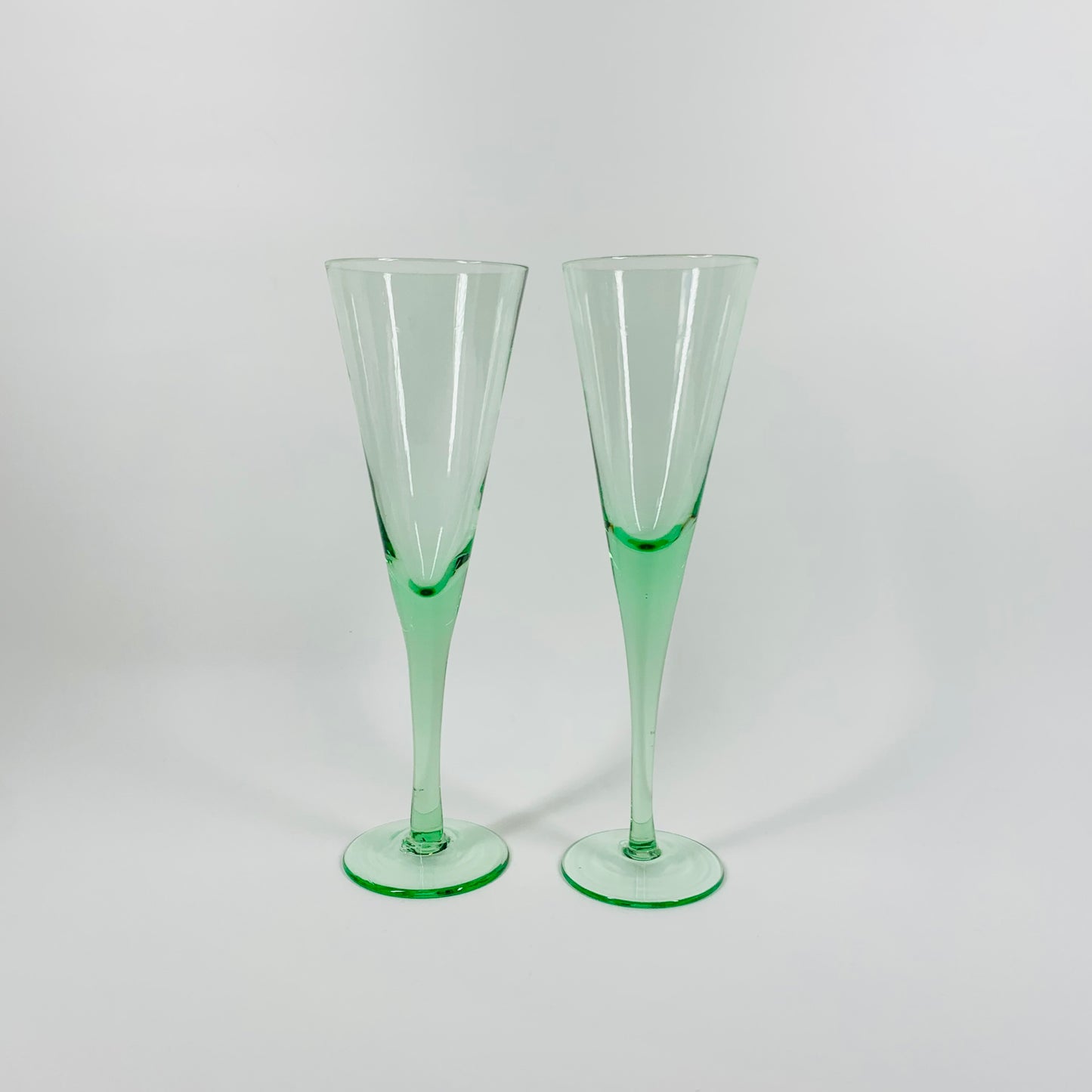 MCM GREEN CHAMPAGNE/FLUTES GLASSES