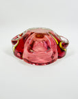 1950s MURANO PINK YELLOW SOMMERSO BOWL/ASHTRAY