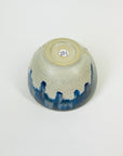 1970s JAPANESE BLUE OMBRE GLAZED GLAZE POTTERY BOWL