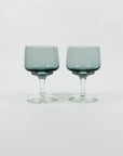 1950s POLISH GREY GLASSES WITH CLEAR STEMS