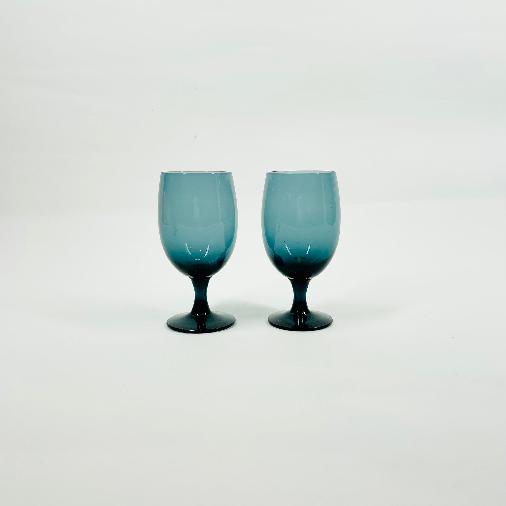 1960s SWEDISH CHRISTINA BLUE TEAL CASED GLASSES