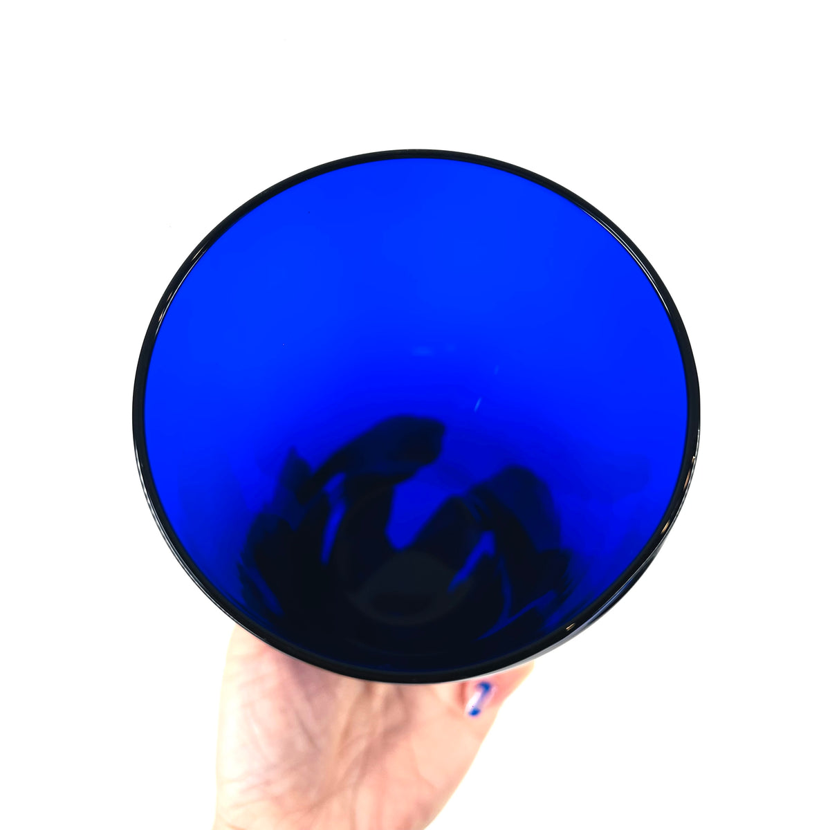1980s LIBBEY COBALT BLUE HIGHBALL GLASSES