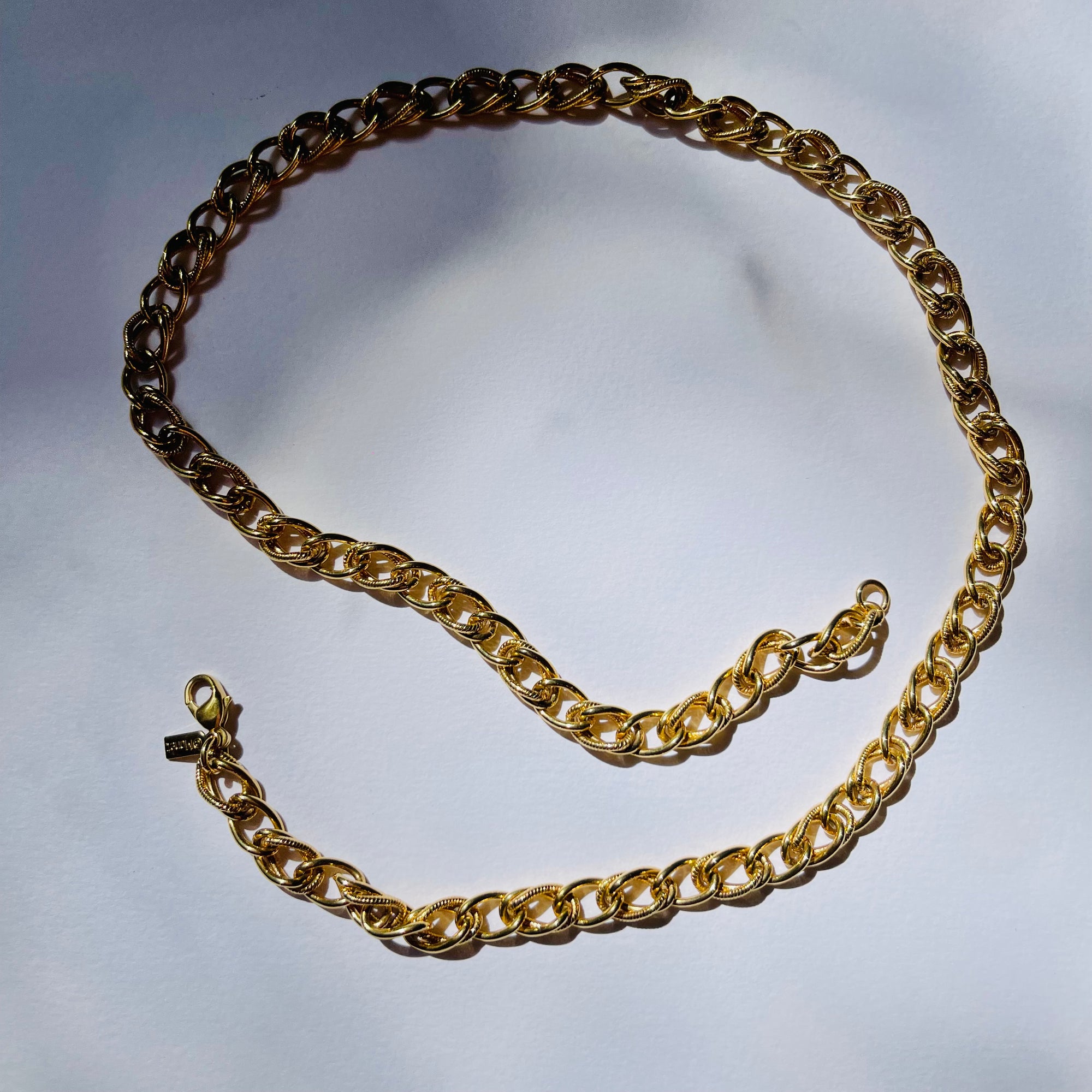1980s MONET FANCY LINKS CHAIN NECKLACE