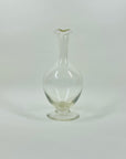 ANTIQUE FOOTED RUFFLE RIM GLASS POSY VASE