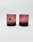 1950s POLISH PURPLE AMETHYST GLASS TUMBLERS