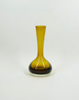 1950s MURANO AMBER SOMMERSO GLASS PAPERWEIGHT BASE POSY VASE