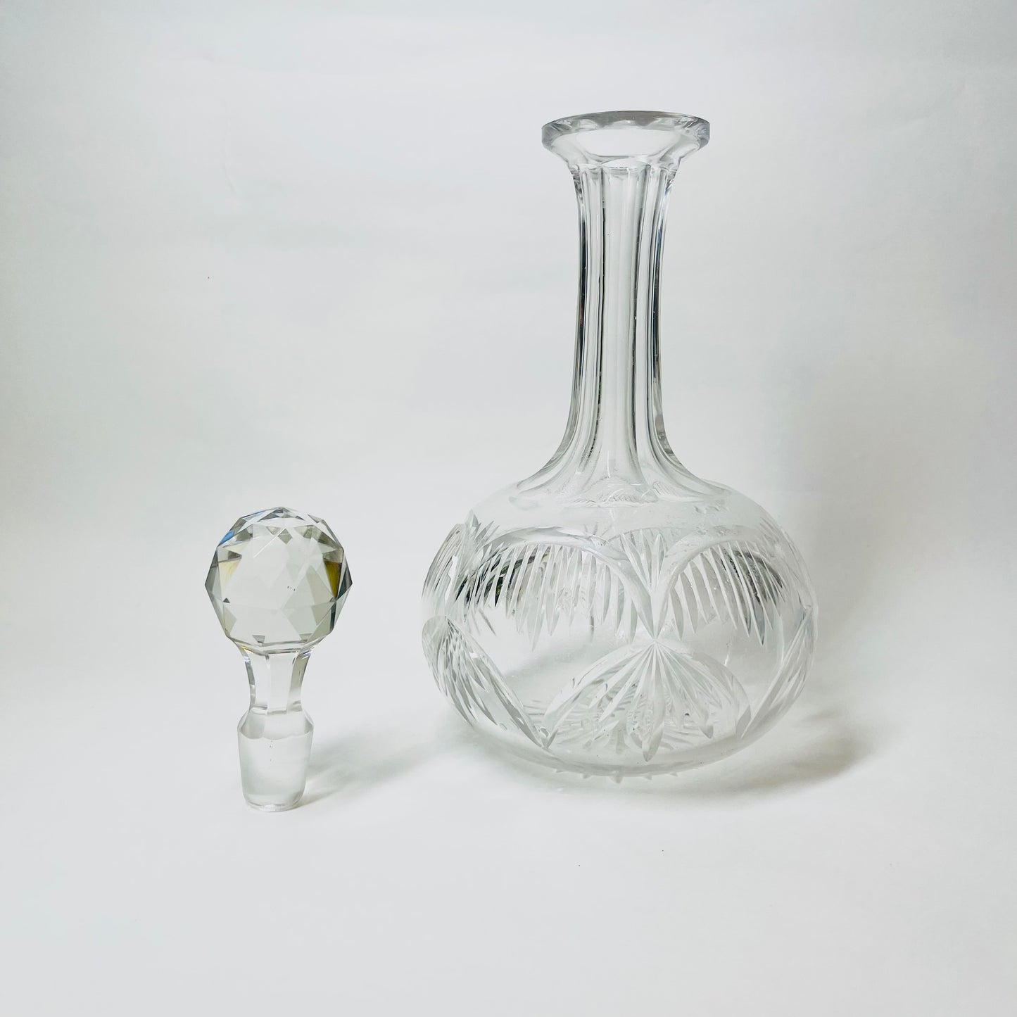 ART DECO CUT CRYSTAL MINI DECANTER