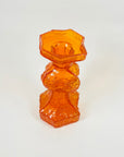 MIDCENTURY FINNISH ORANGE BARK GLASS VASE/CANDLE HOLDER BY NANNY STILL FOR RIIHIMAEN LASI