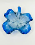 1940s URANIUM MURANO BLUE SOMMERSO GLASS BOWL