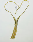 1970s CORO DIAMANTE WATERFALL LARIAT NECKLACE