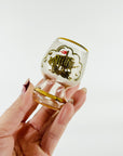 1950s PINK GOLD GILDED SHIP GLASS DECANTER SET