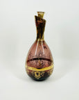 ANTIQUE ITALIAN VENETIAN PURPLE GLASS CARAFE SET WITH GOLD GILDING