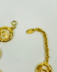 1982 CHANEL CC LOGO COIN LINKS BRACELET