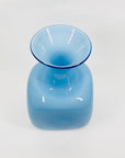 MCM CASED BLUE SQUARE HOOP VASE