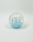 1980s BLUE CONTROLLED BUBBLE PAPERWEIGHT
