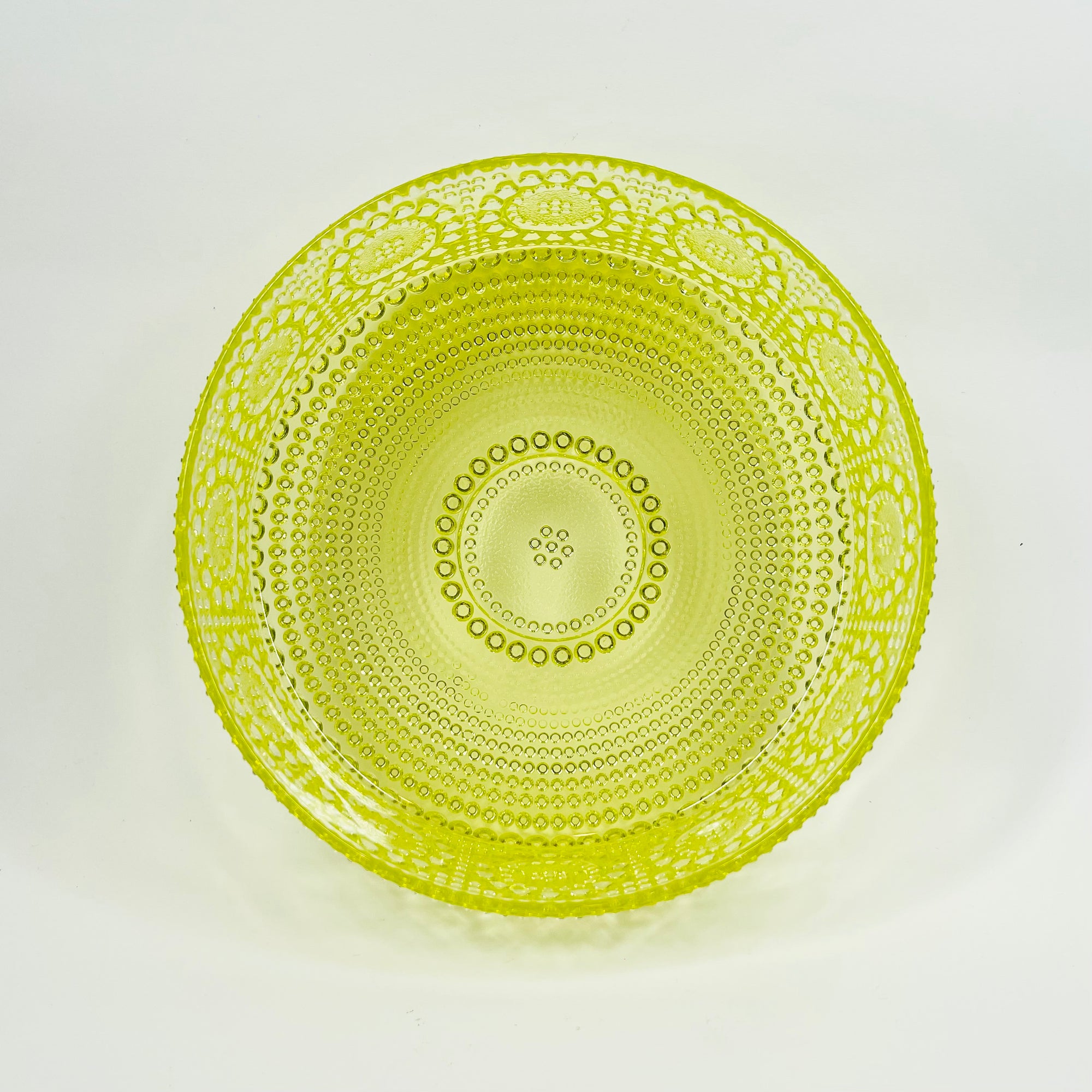 MIDCENTURY FINNISH URANIUM GLASS GRAPPONIA BOWL BY NANNY STILL FOR RIIHIMAEN LASI