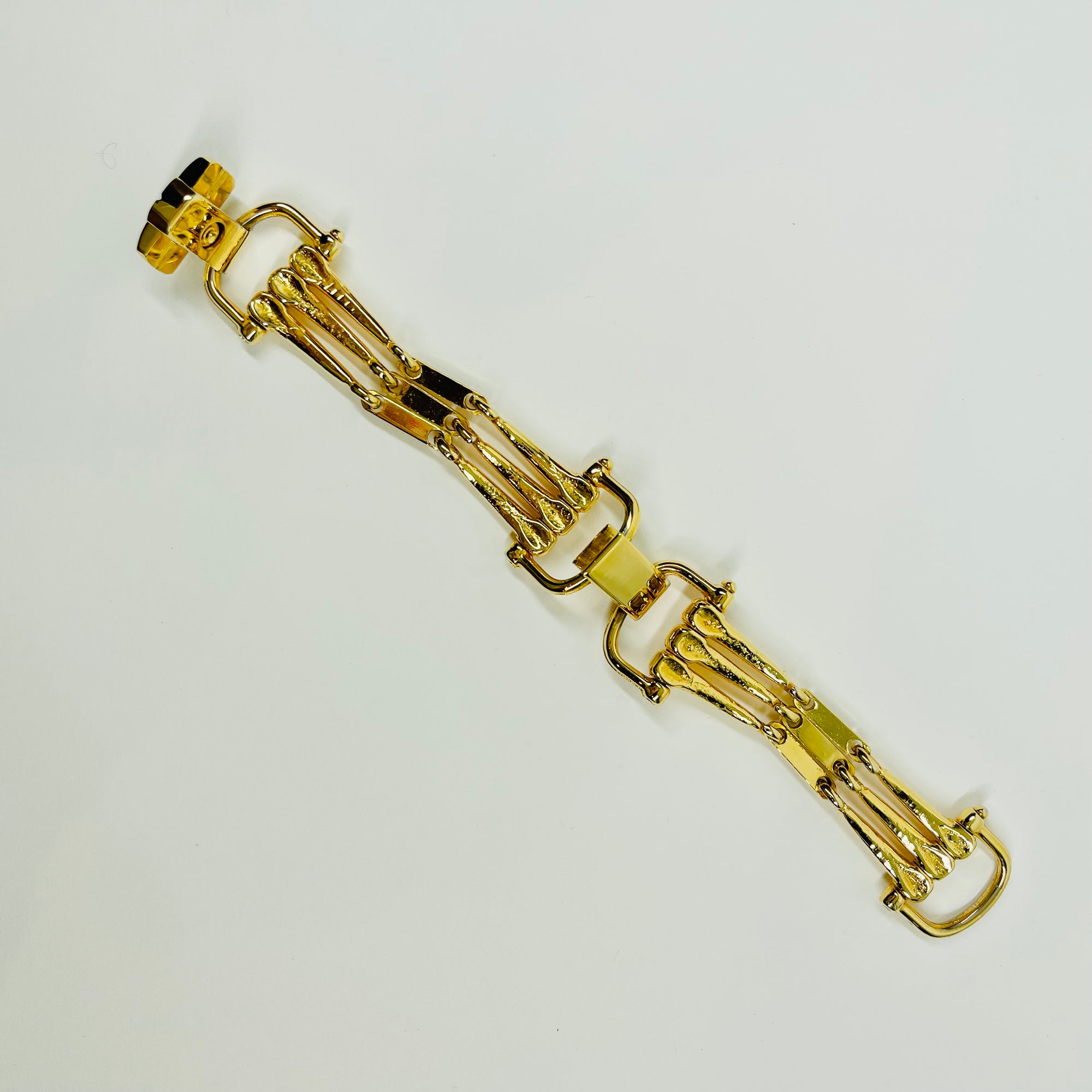 1980s CELINE HORSEBIT TURNLOCK BRACELET