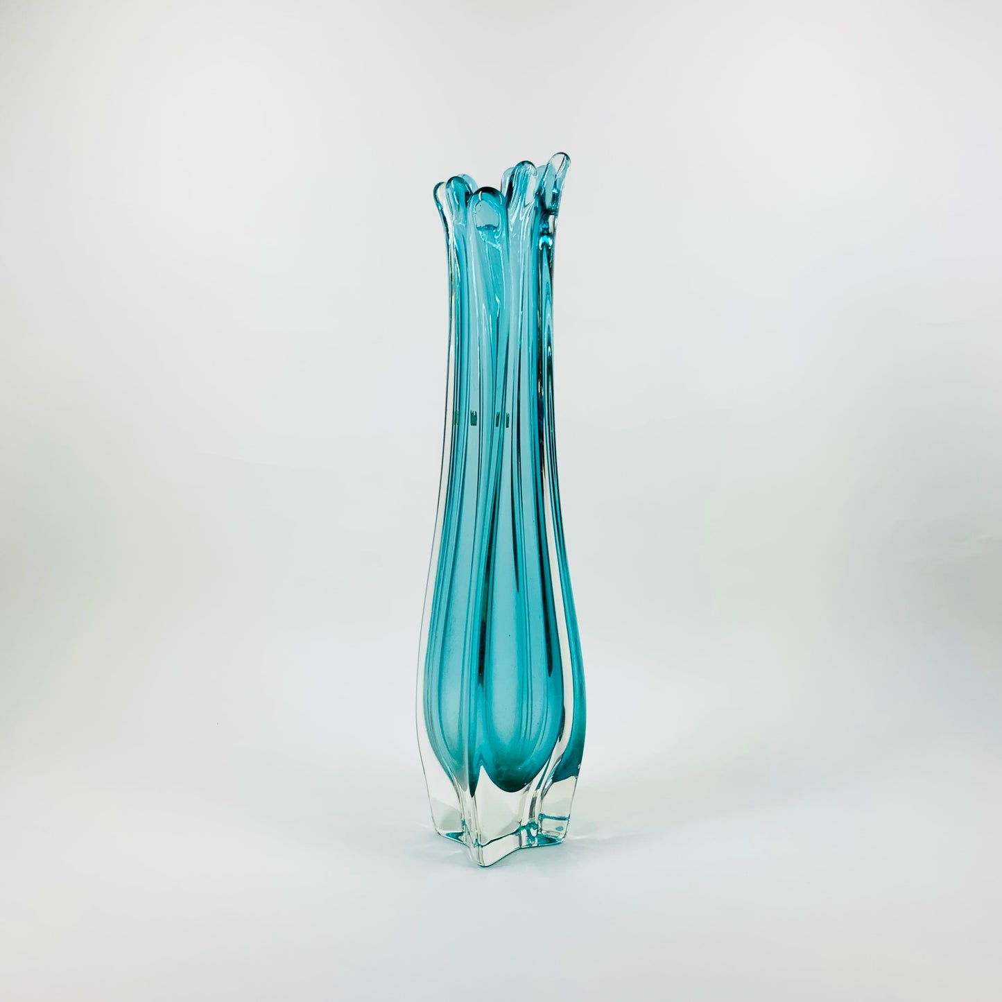 70s JAPANESE TURQUOISE/BLUE VASE