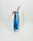 1960s MURANO HARLEQUIN SOMMERSO FISHTAIL GLASS VASE
